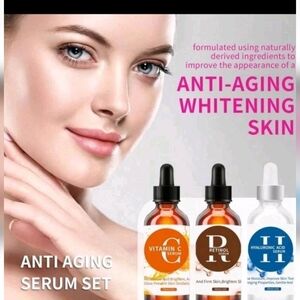 Anti-Aging Serum Set with Vitamin C, Retinol, and Hyaluronic Acid